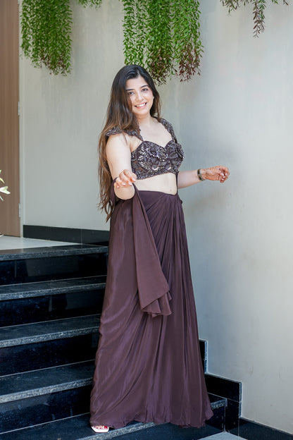Padmika Hand Embroidered Indo Western