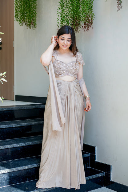 Padmika Hand Embroidered Indo Western