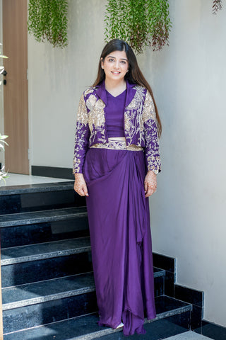 Lavika Embroidered Three Piece Set