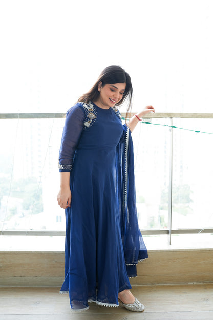 Amaya Embroidered Anarkali Suit Set