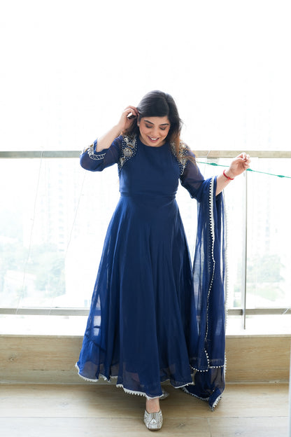 Amaya Embroidered Anarkali Suit Set