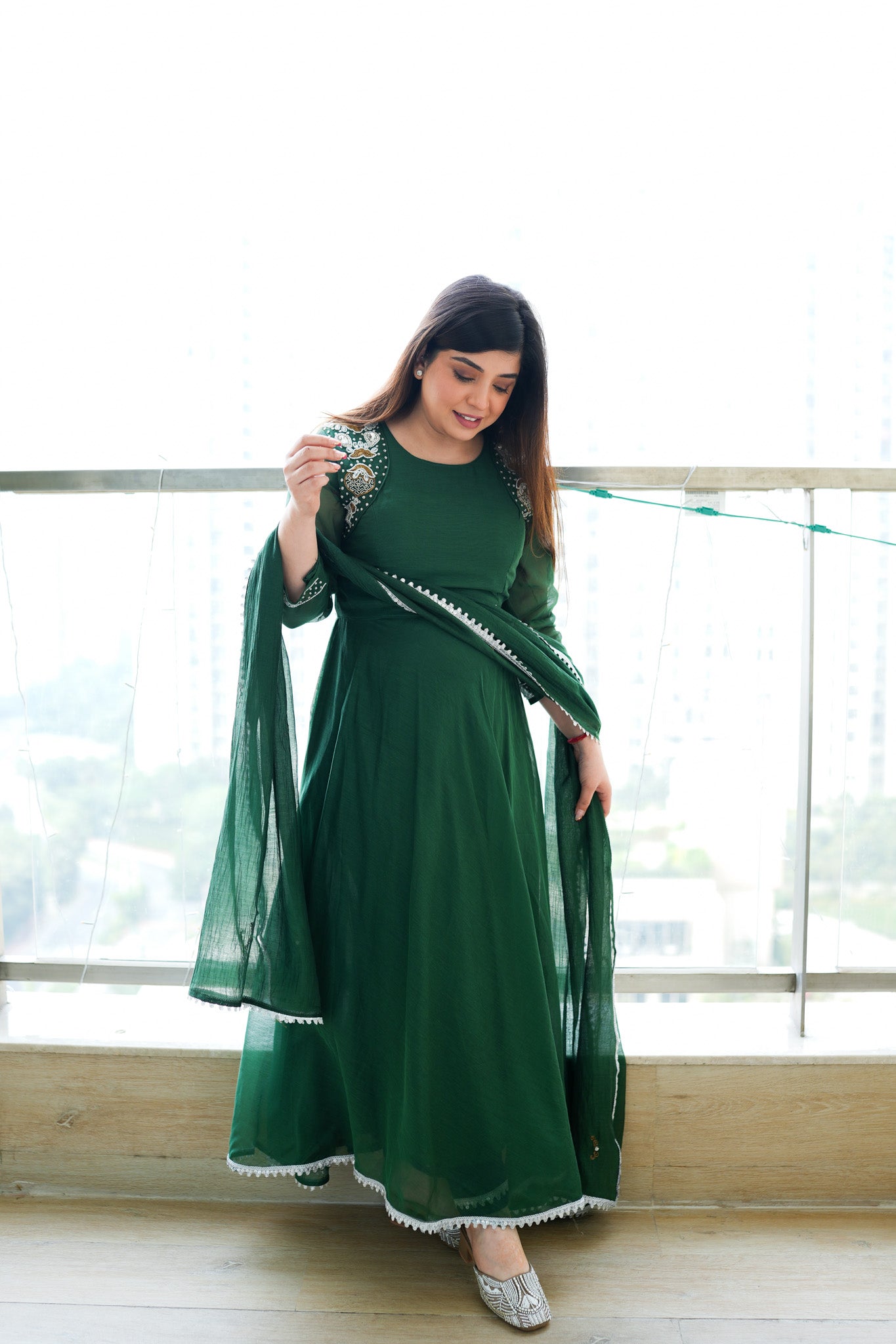 Amaya Embroidered Anarkali Suit Set