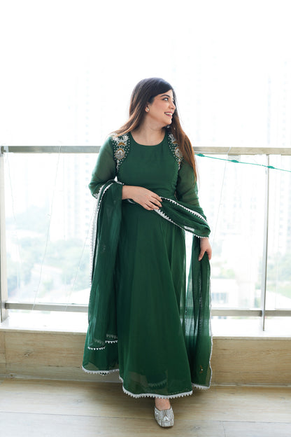 Amaya Embroidered Anarkali Suit Set