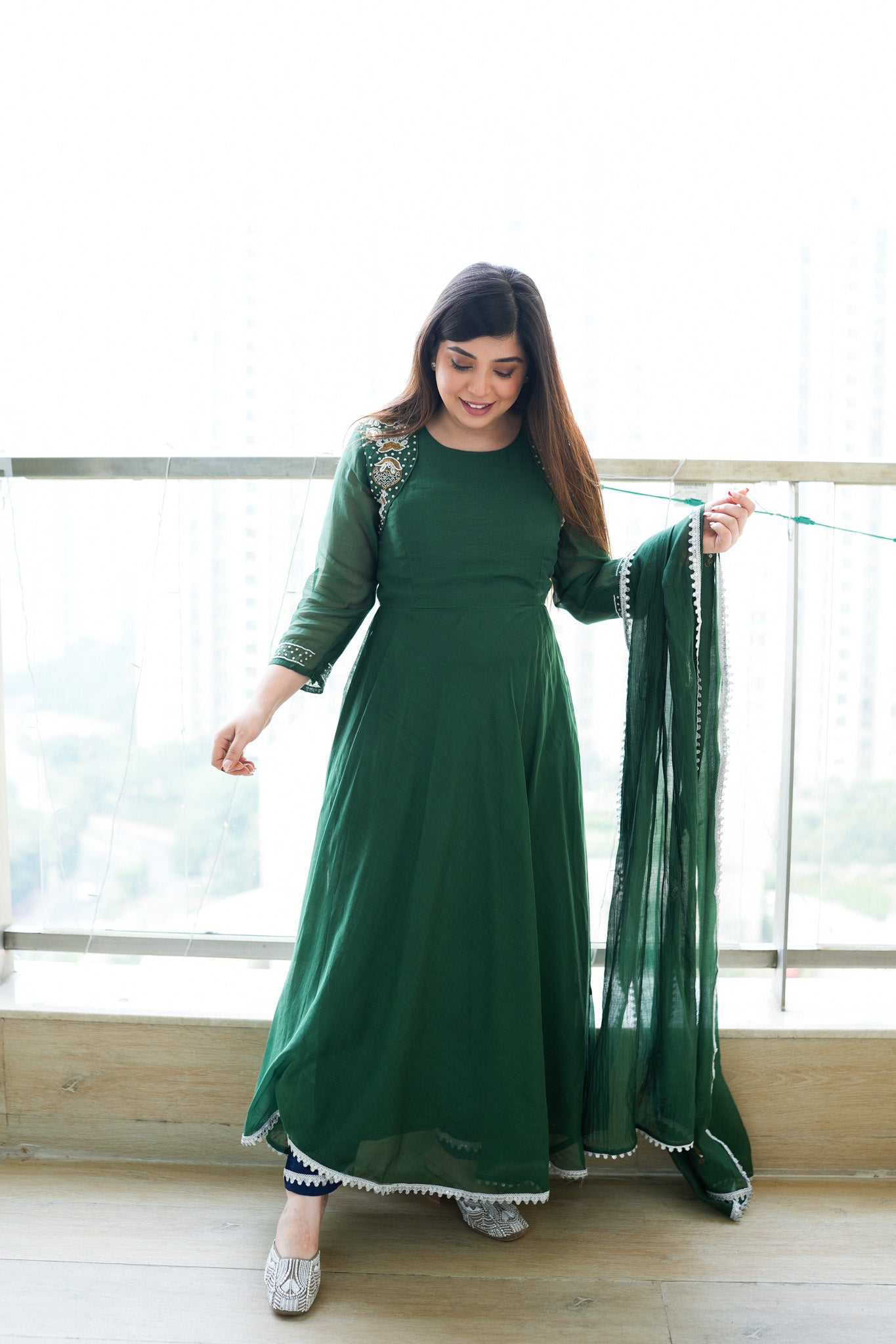 Amaya Embroidered Anarkali Suit Set