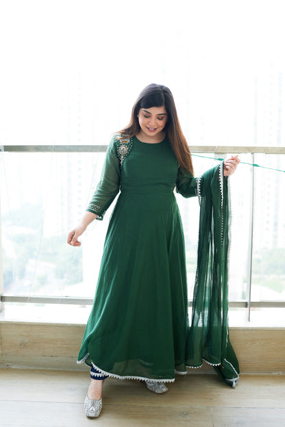 Amaya Embroidered Anarkali Suit Set