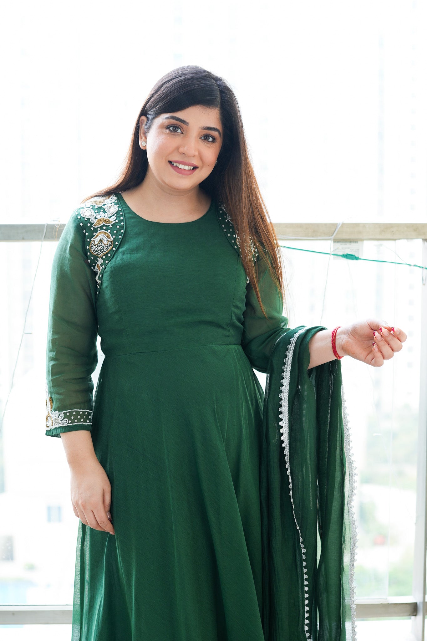 Amaya Embroidered Anarkali Suit Set