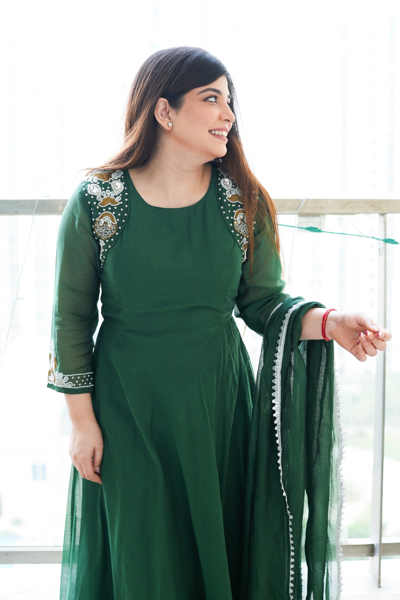 Amaya Embroidered Anarkali Suit Set
