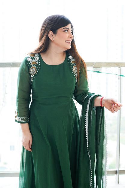 Amaya Embroidered Anarkali Suit Set