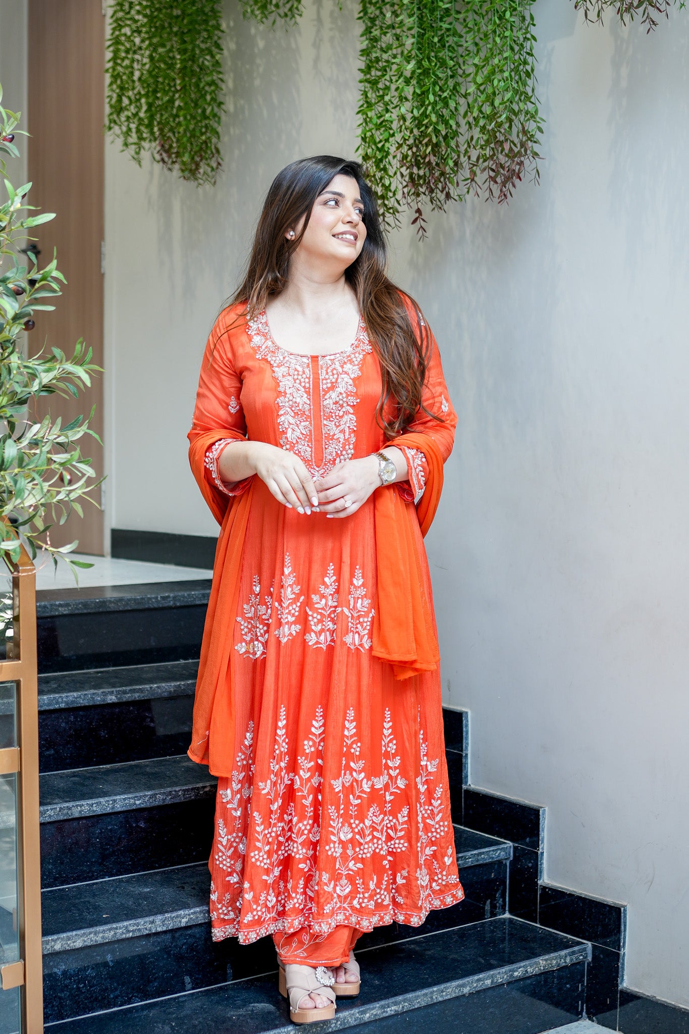 Navya Embroidered Anarkali Suit Set