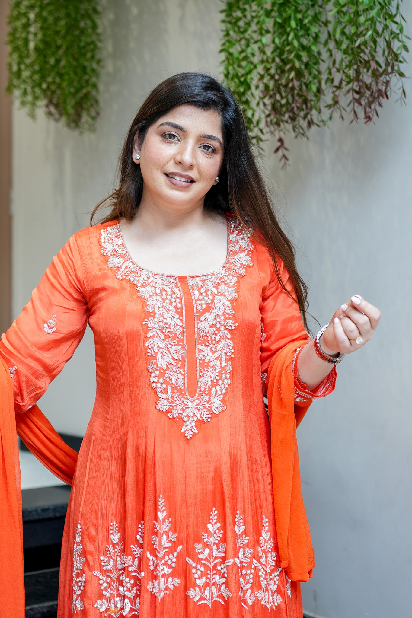 Navya Embroidered Anarkali Suit Set