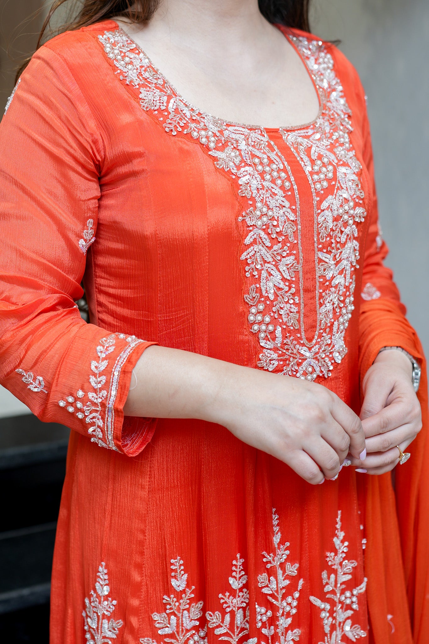 Navya Embroidered Anarkali Suit Set