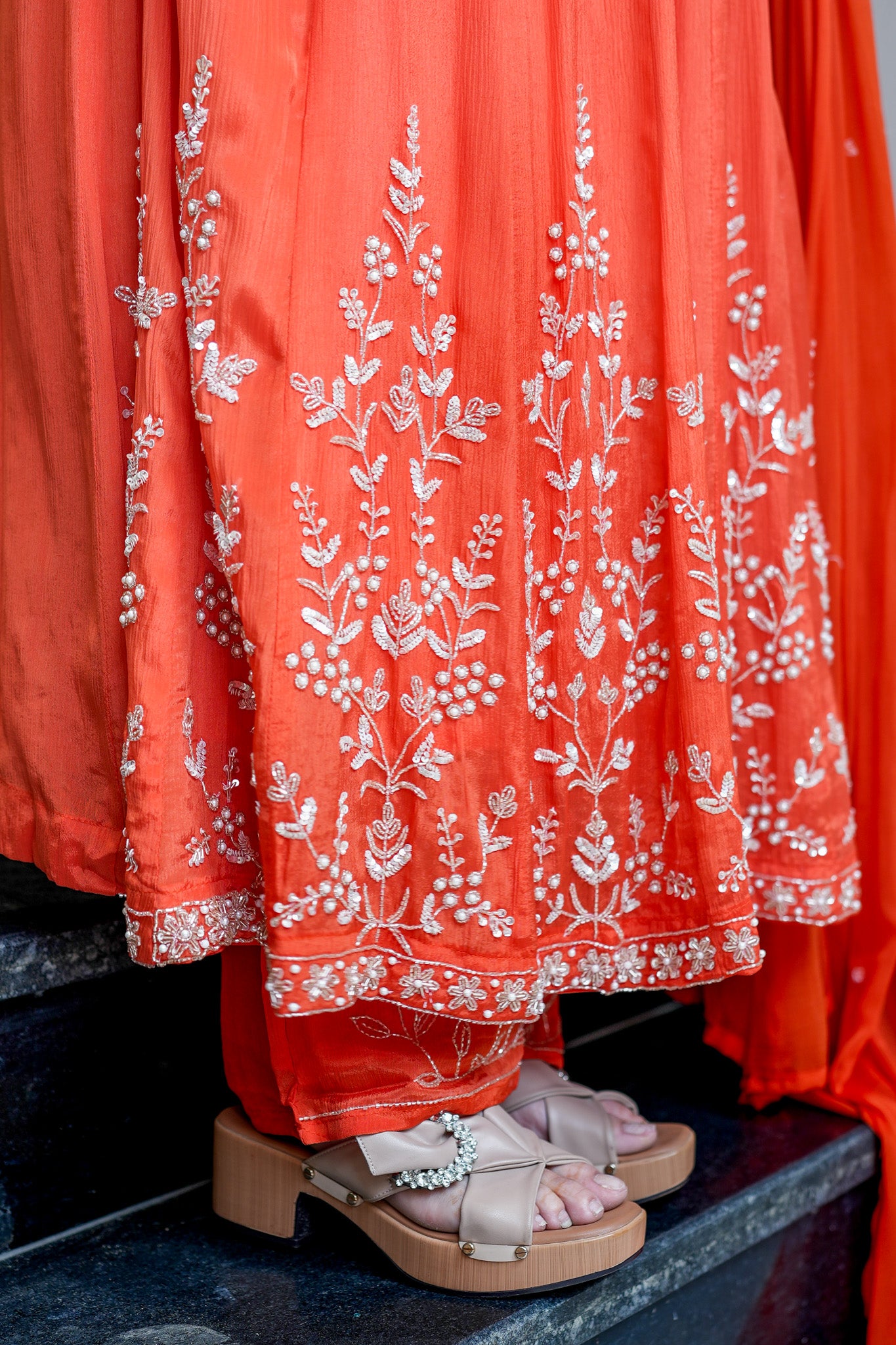 Navya Embroidered Anarkali Suit Set