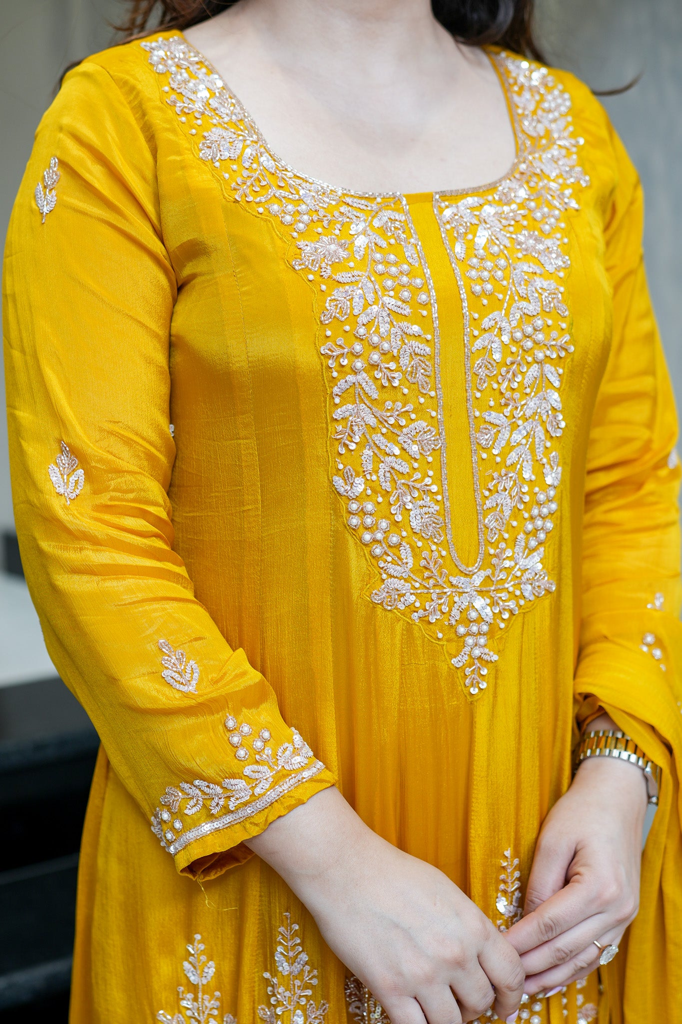 Navya Embroidered Anarkali Suit Set