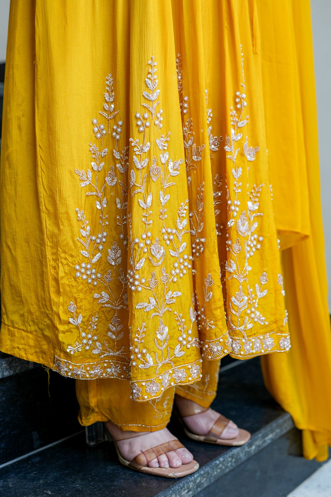 Navya Embroidered Anarkali Suit Set