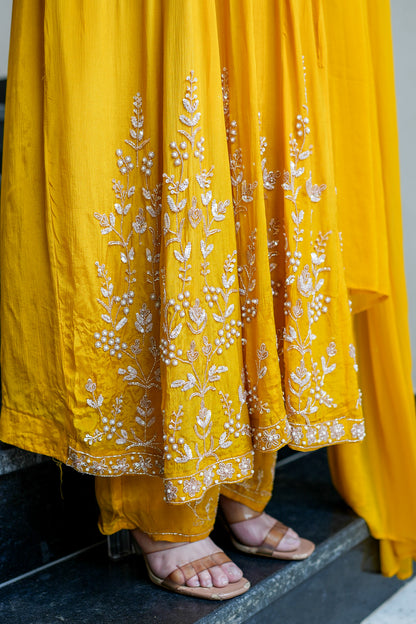 Navya Embroidered Anarkali Suit Set