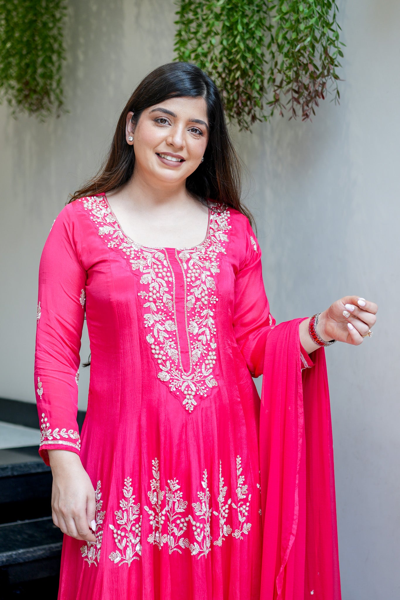 Navya Embroidered Anarkali Suit Set