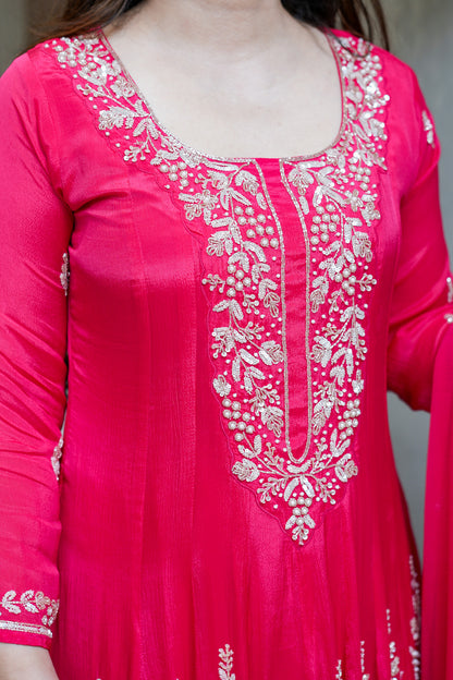 Navya Embroidered Anarkali Suit Set