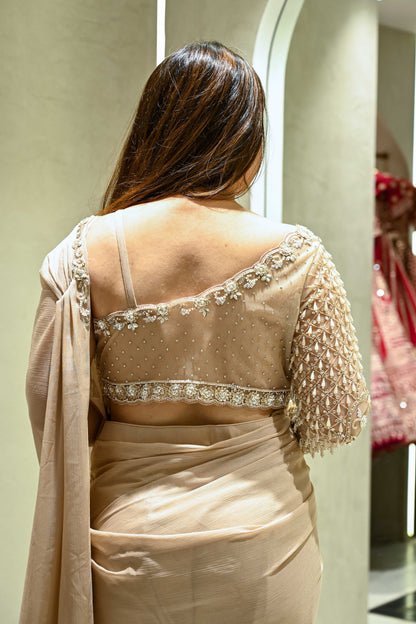 Saba Drape Saree with Hand Embroidered Blouse