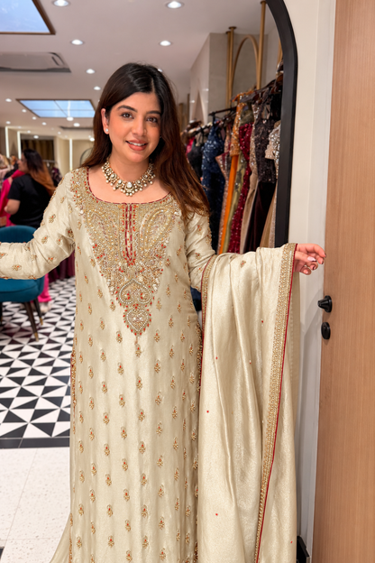 Devki Hand Embroidered Suit Set