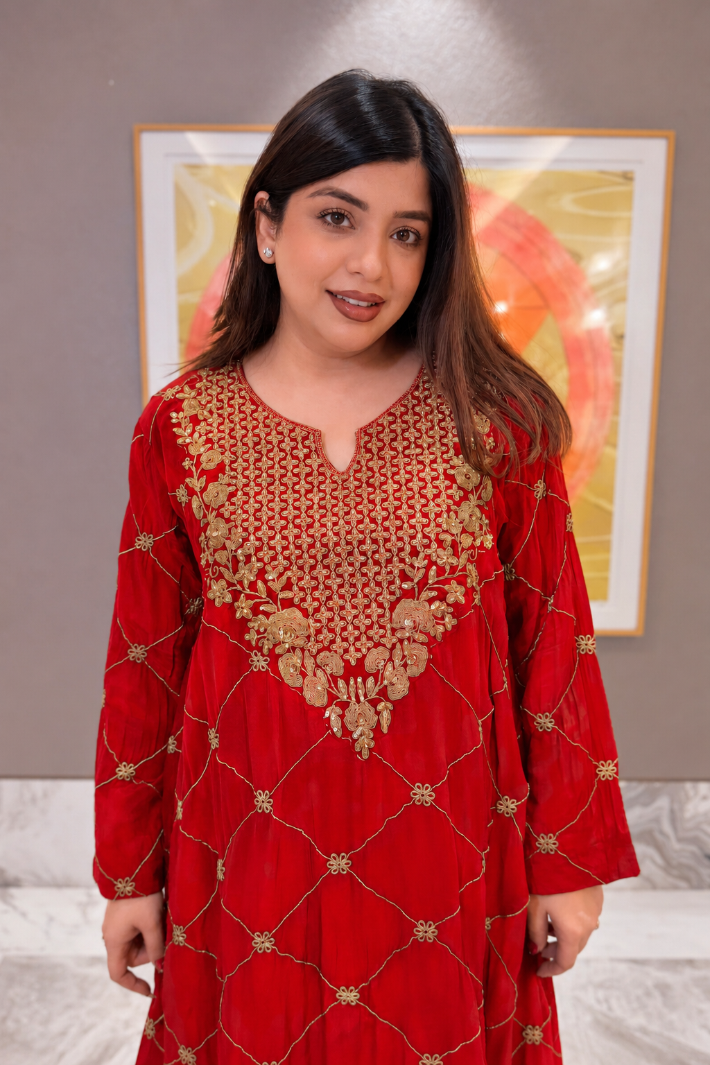 Humna Hand Embroidered Co ord Set