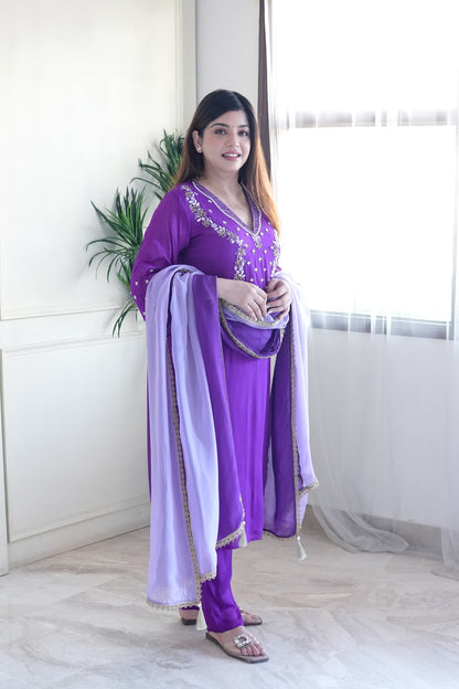 Neerana Shades Of Purple Suit Set