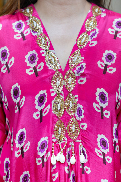 Vyas Printed Long Dress
