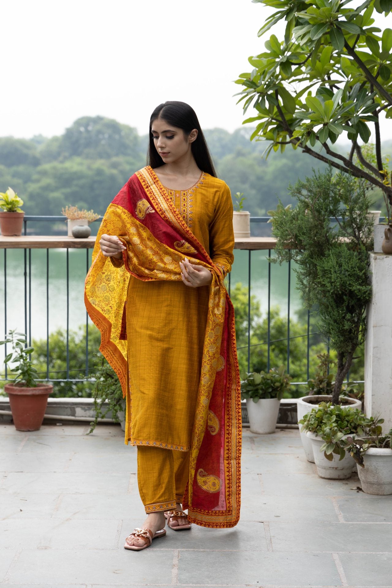 Shama Yellow Suit Set