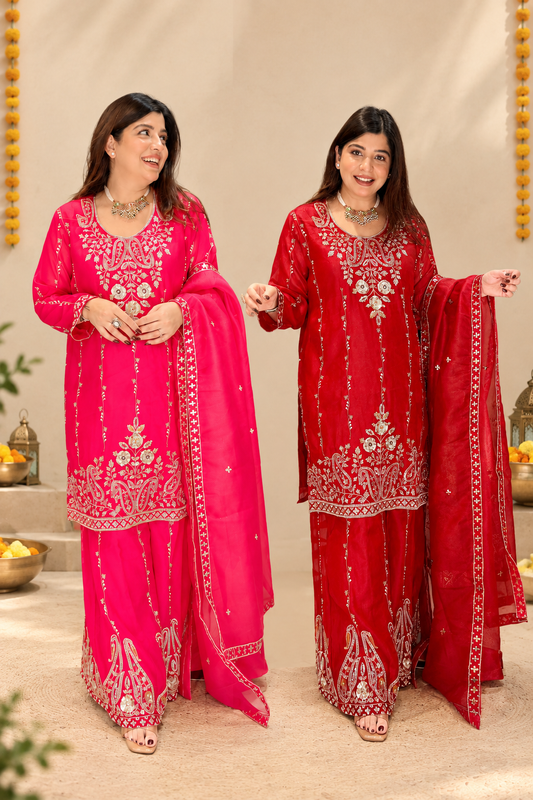 Nivisha Embroidered Garara Suit Set