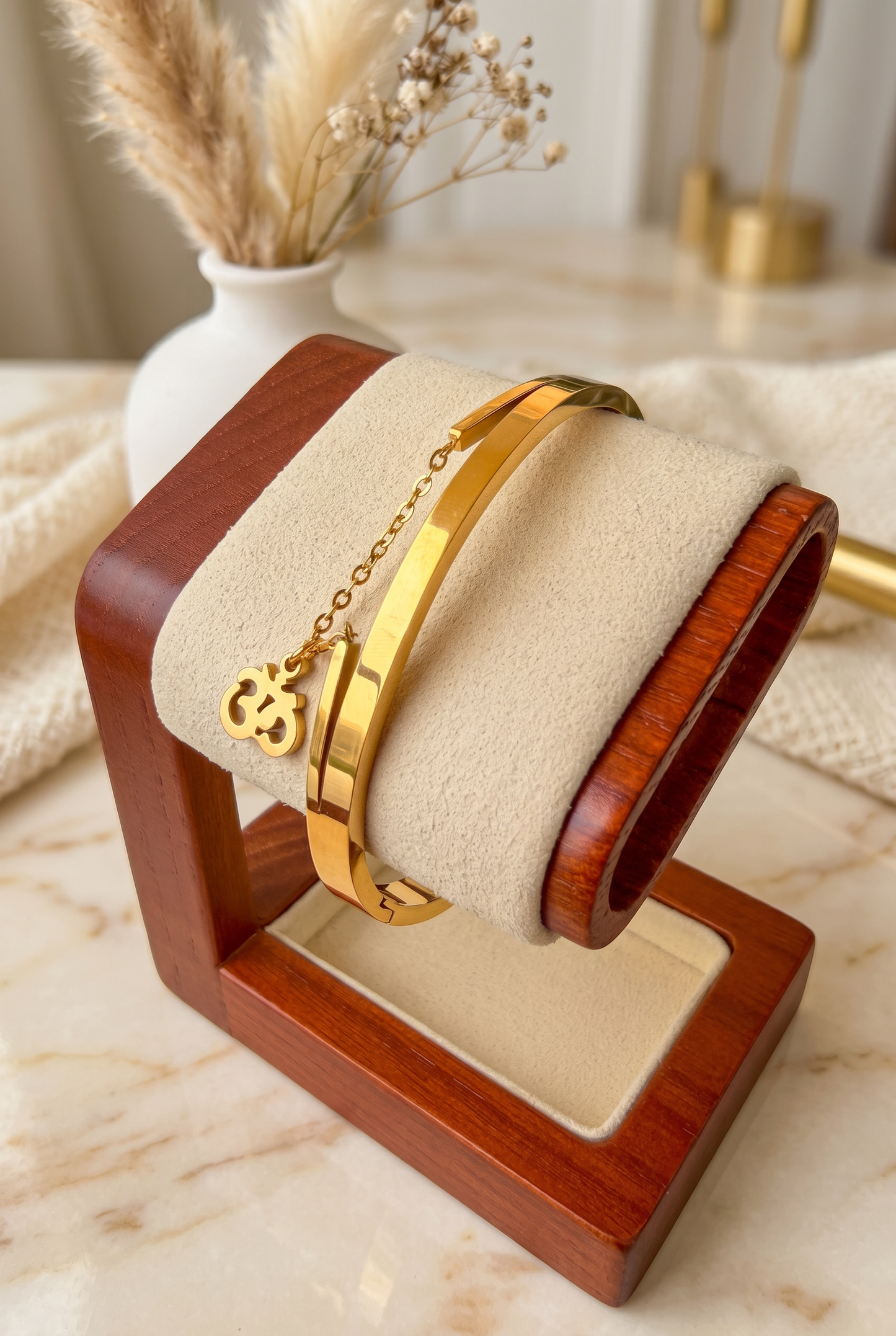 Divine Om Gold Bracelet
