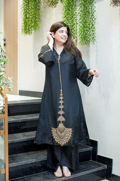 Geet Long Cord Set With Embroidery Deatiling