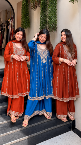 Vidhani Beads Embroidered Anarkali Suit Set