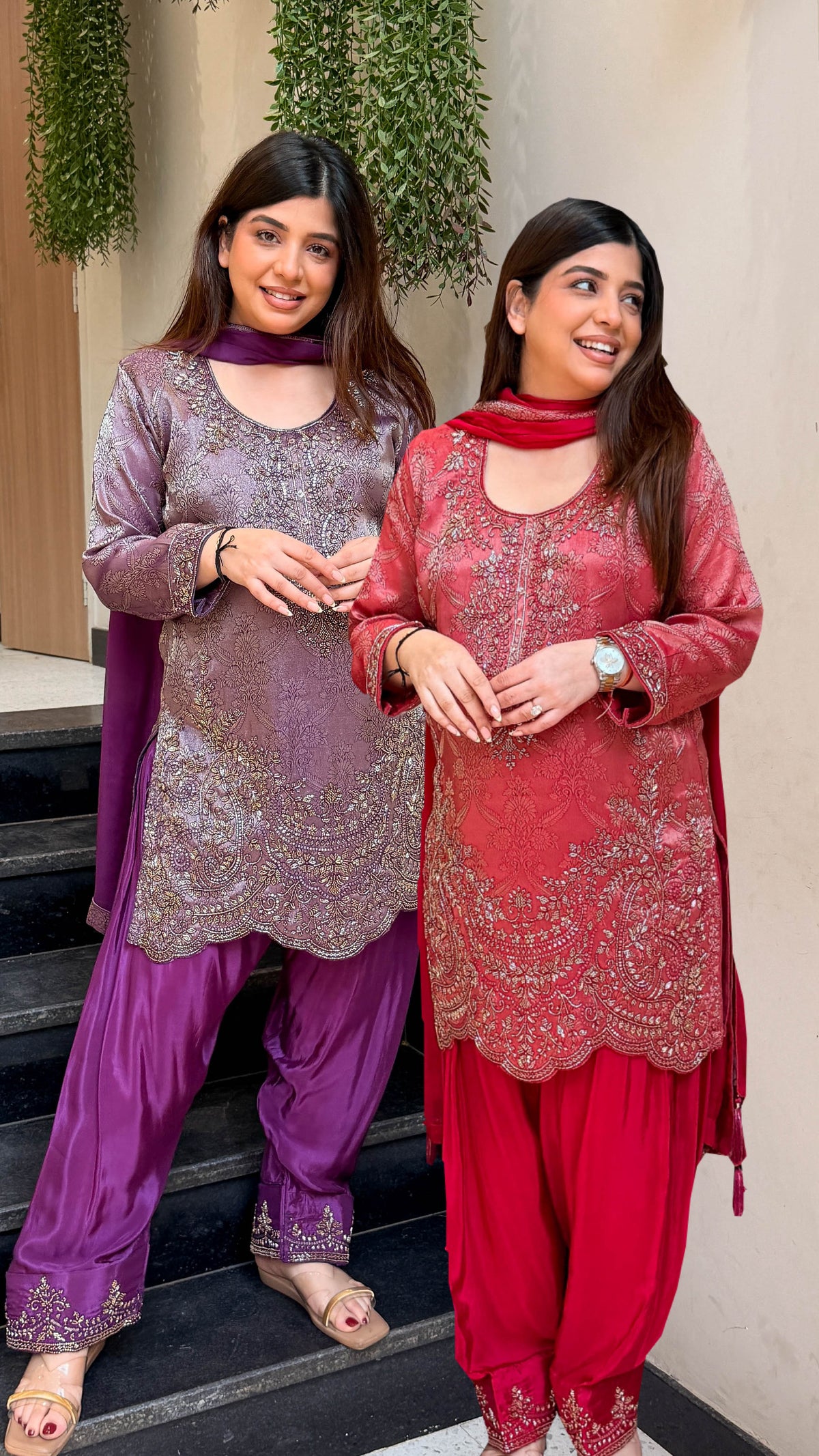Wareen Embroidered Silk Suit Set