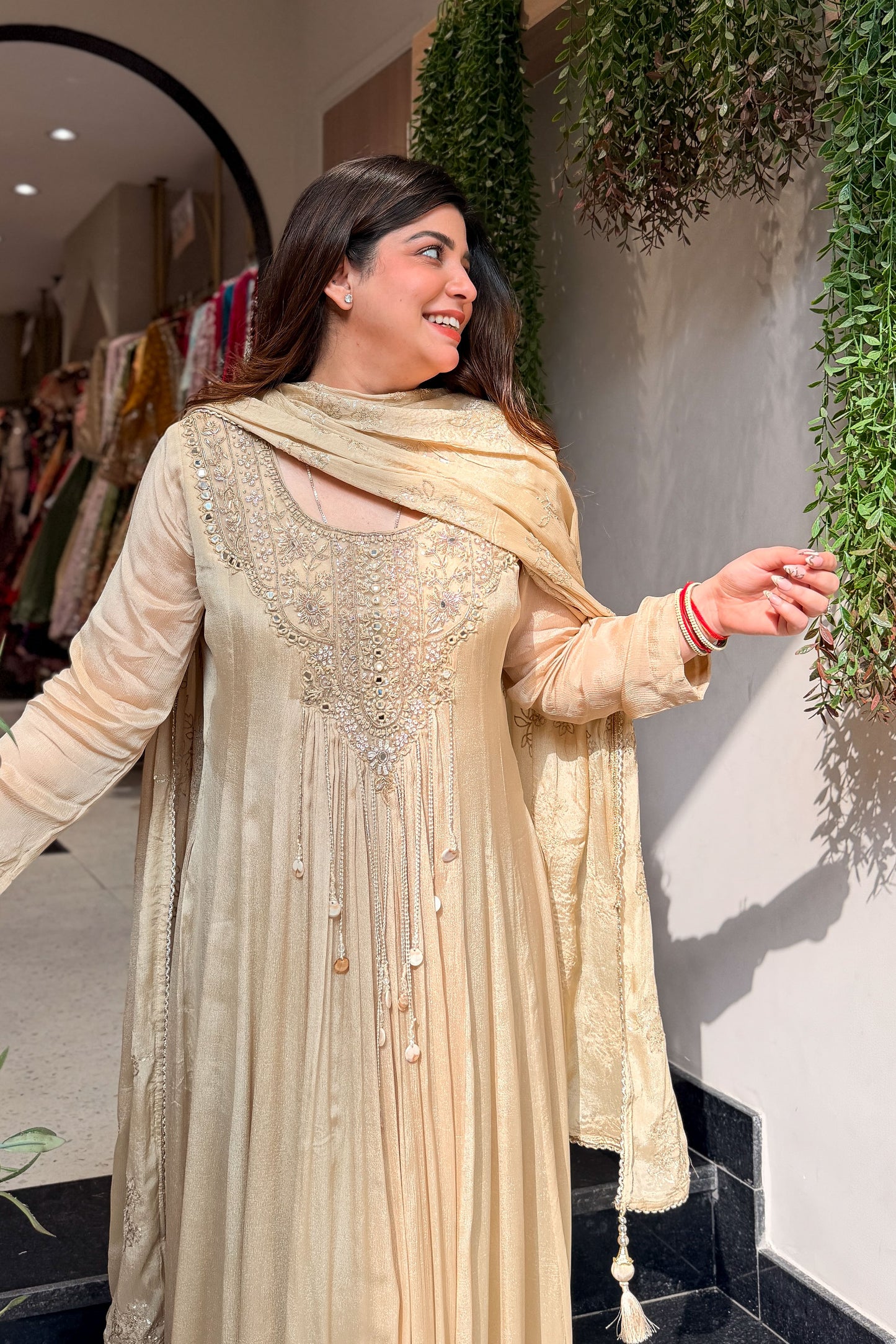 Sairika Embroidered Anarkali with Dupatta