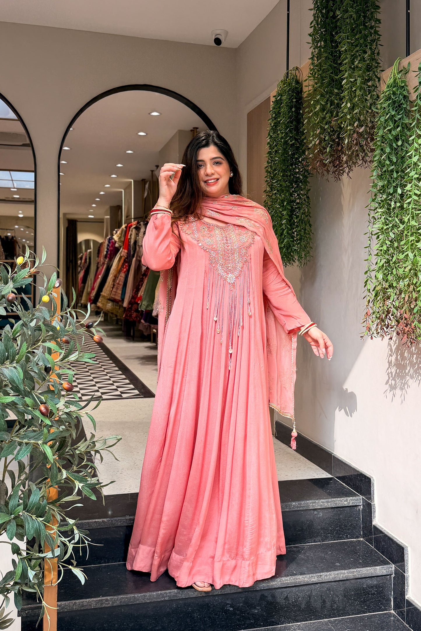 Sairika Embroidered Anarkali with Dupatta