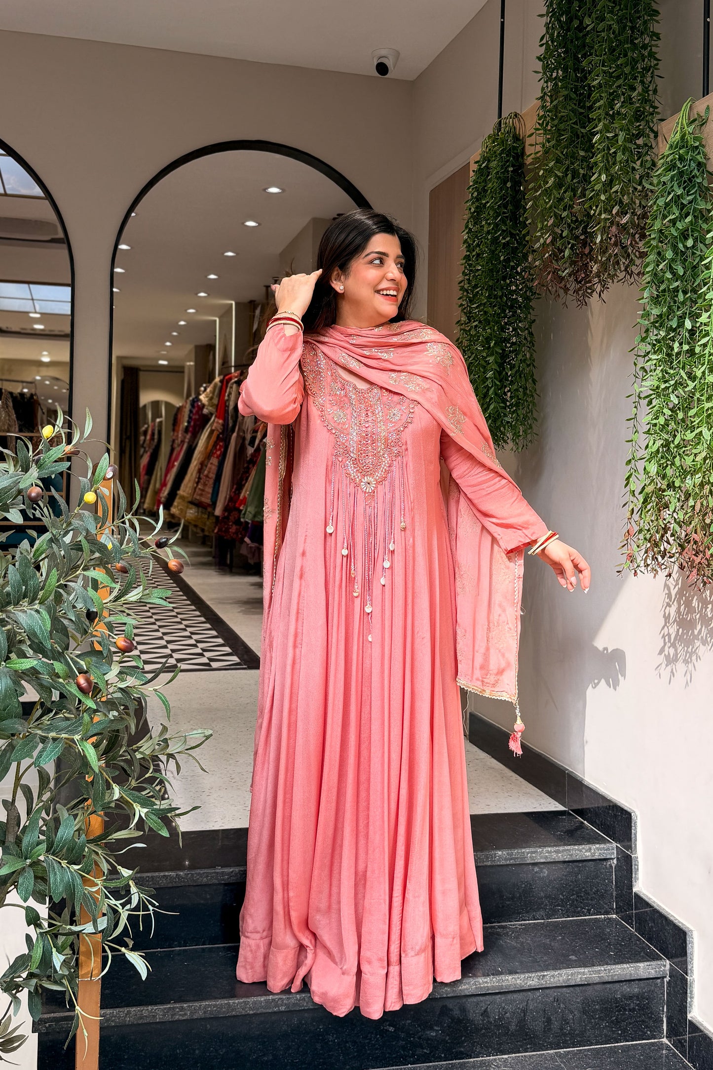Sairika Embroidered Anarkali with Dupatta