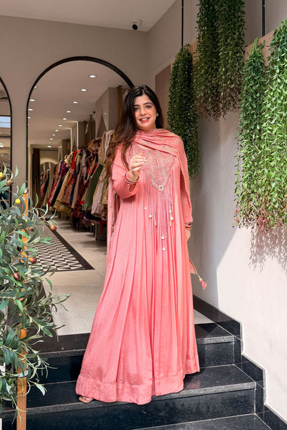 Sairika Embroidered Anarkali with Dupatta