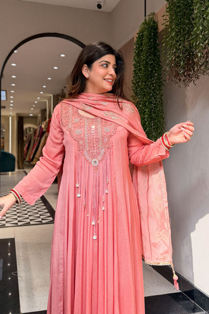 Sairika Embroidered Anarkali with Dupatta