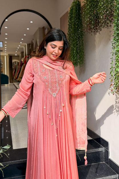 Sairika Embroidered Anarkali with Dupatta