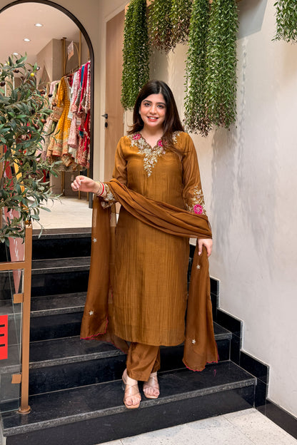 Tavira Floral Embroidered Suit Set