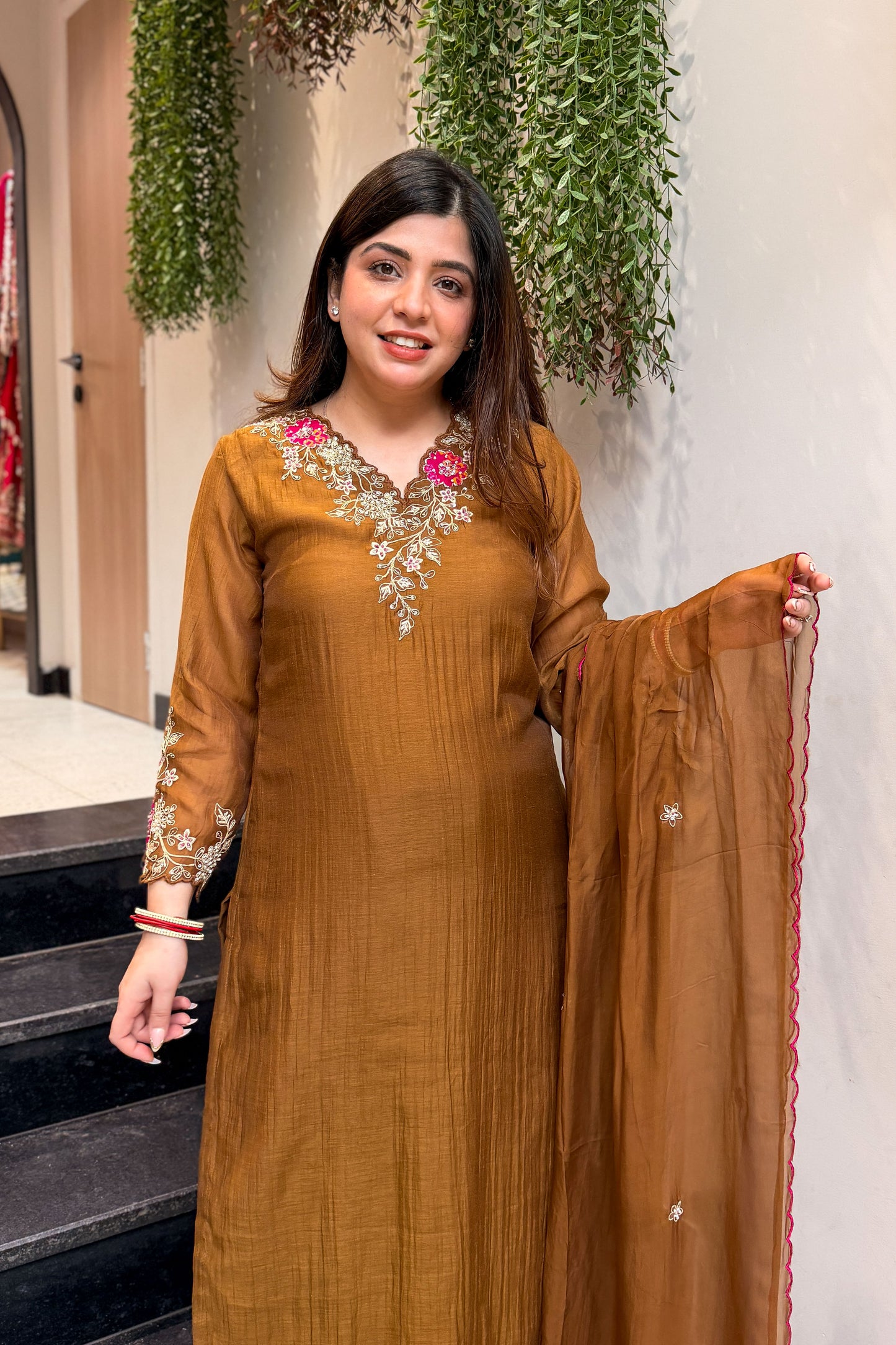 Tavira Floral Embroidered Suit Set