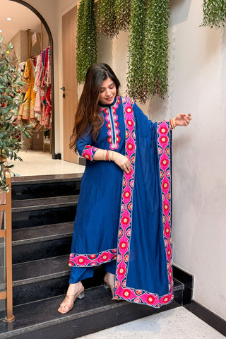 Krishi Floral Embroidered Suit Set