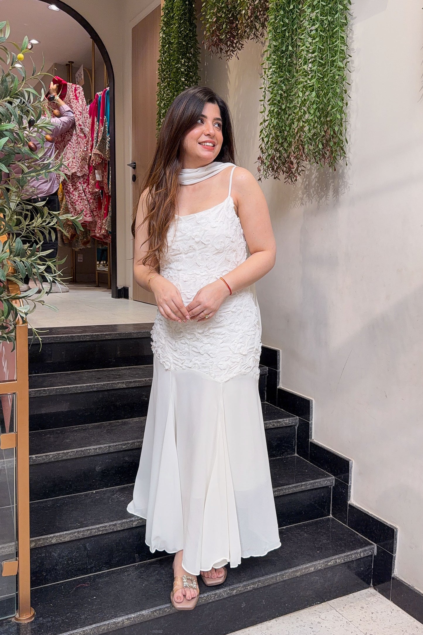 Vienna Floral Detailing Dress
