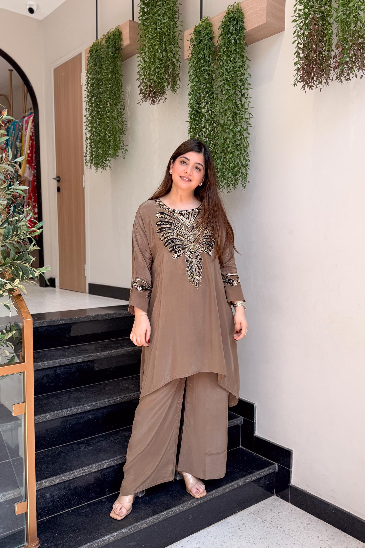 Zavia Embroidered Co ord Set