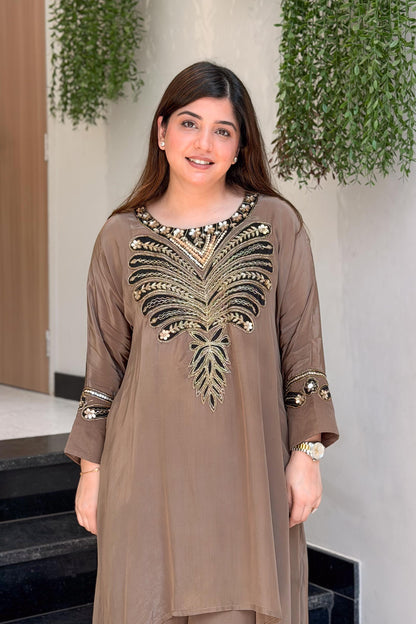 Zavia Embroidered Co ord Set