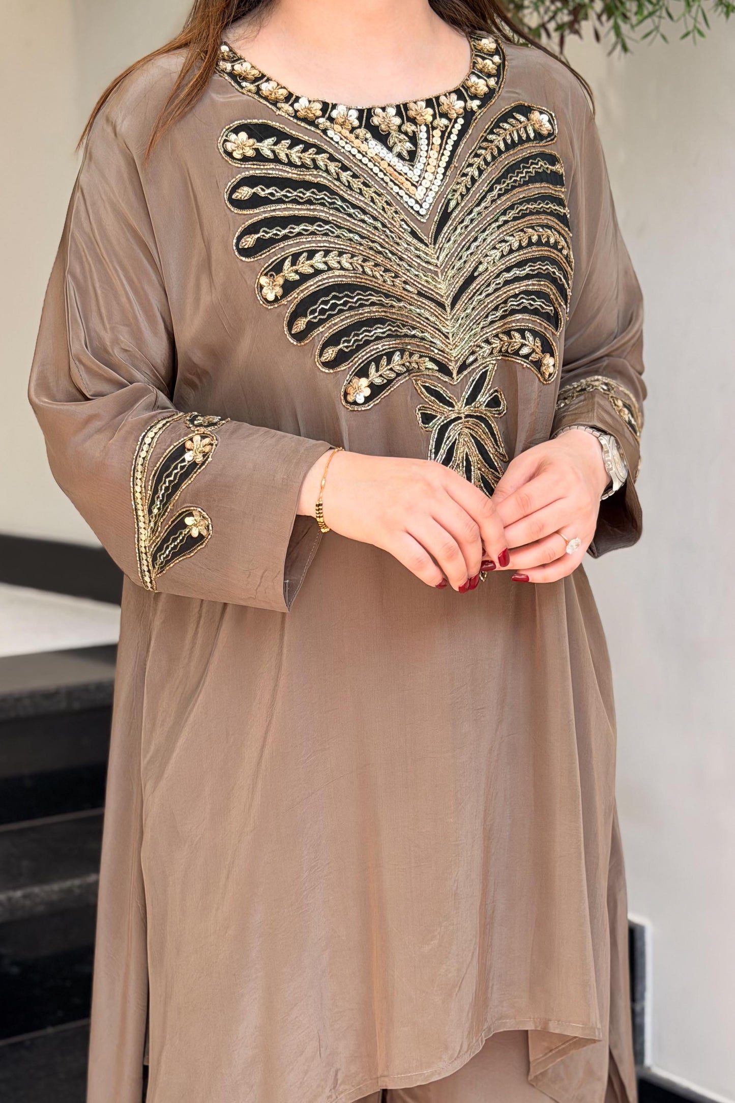 Zavia Embroidered Co ord Set
