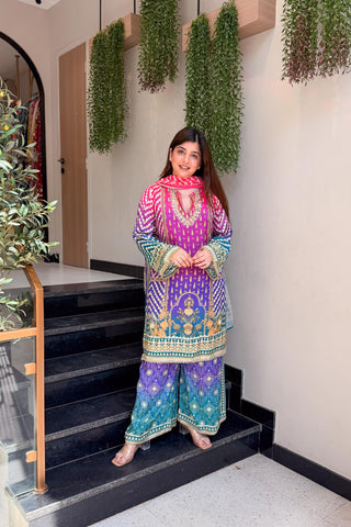 Mahveen Printed Suit Set