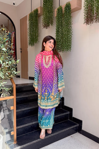 Mahveen Printed Suit Set