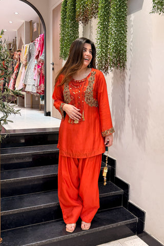 Irumi Hand Embroidered Co ord Set