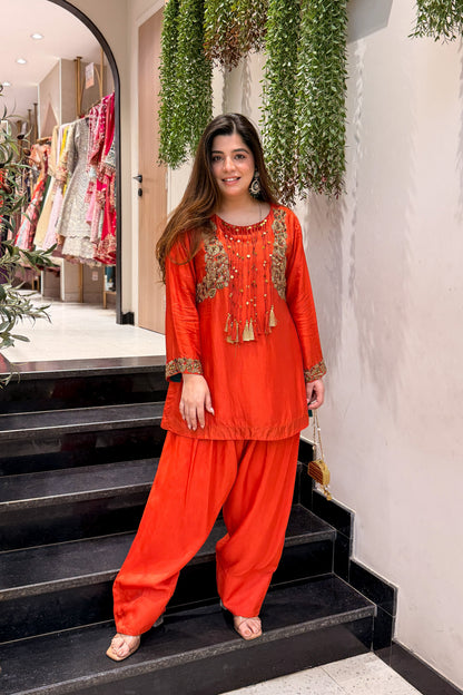 Irumi Hand Embroidered Co ord Set