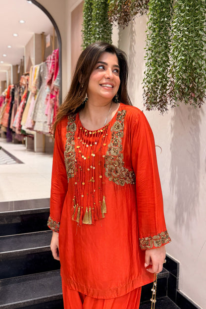 Irumi Hand Embroidered Co ord Set